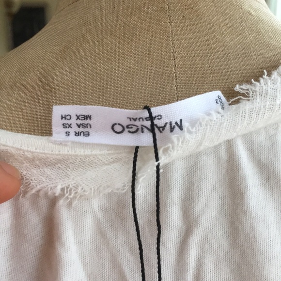 NEW MANGO White T-shirt - Picture 5 of 5